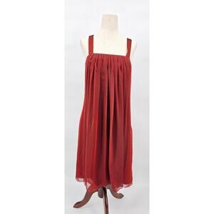 Vera Wang Lavender Label Women's Size 6 Deep Red 100% Silk Dress
